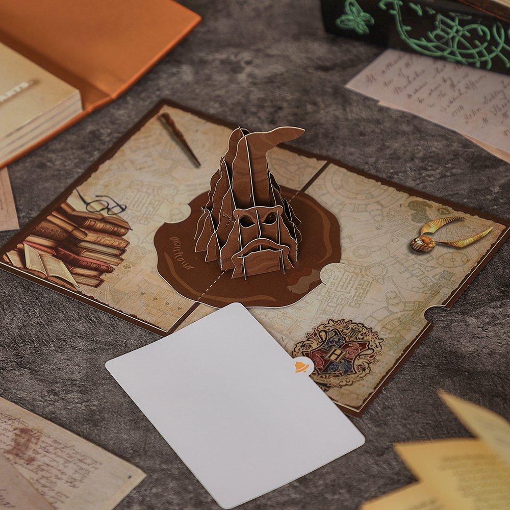 Wizard Hat Kraft Flip Pop Up Card