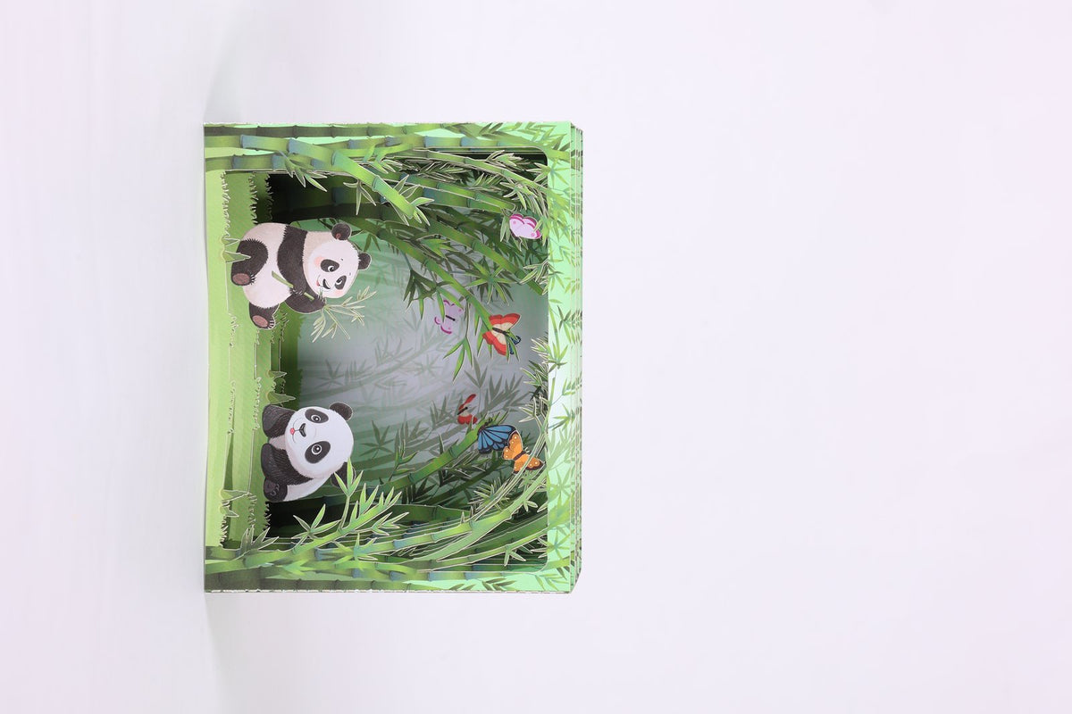 Panda Bamboo Grove 3D Pop Up Card
