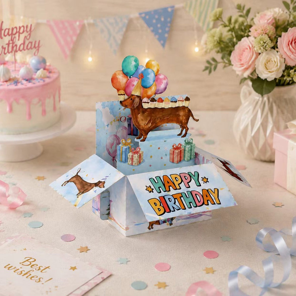 Dog Birthday Box Card