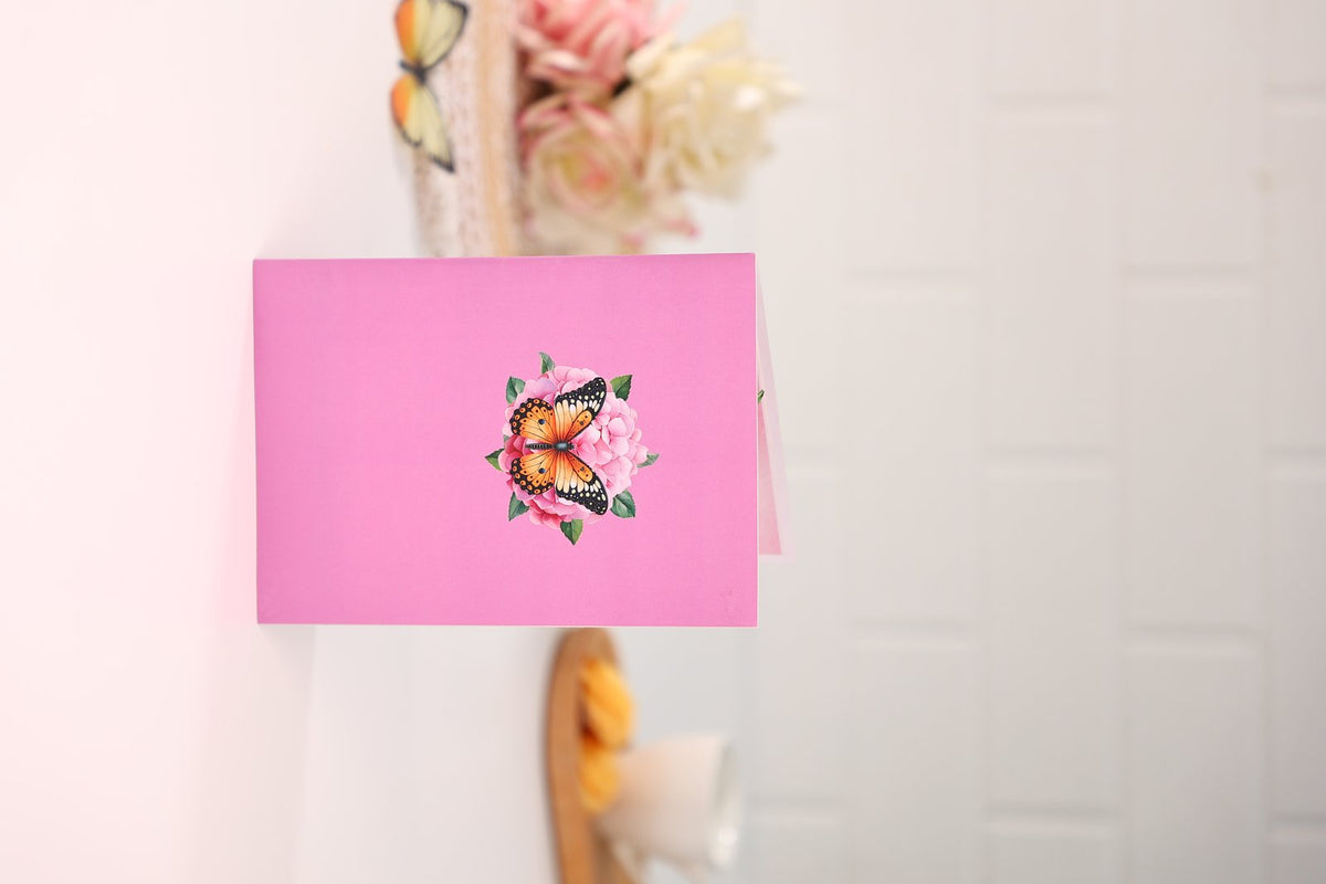 Hydrangea Butterfly Greeting Card