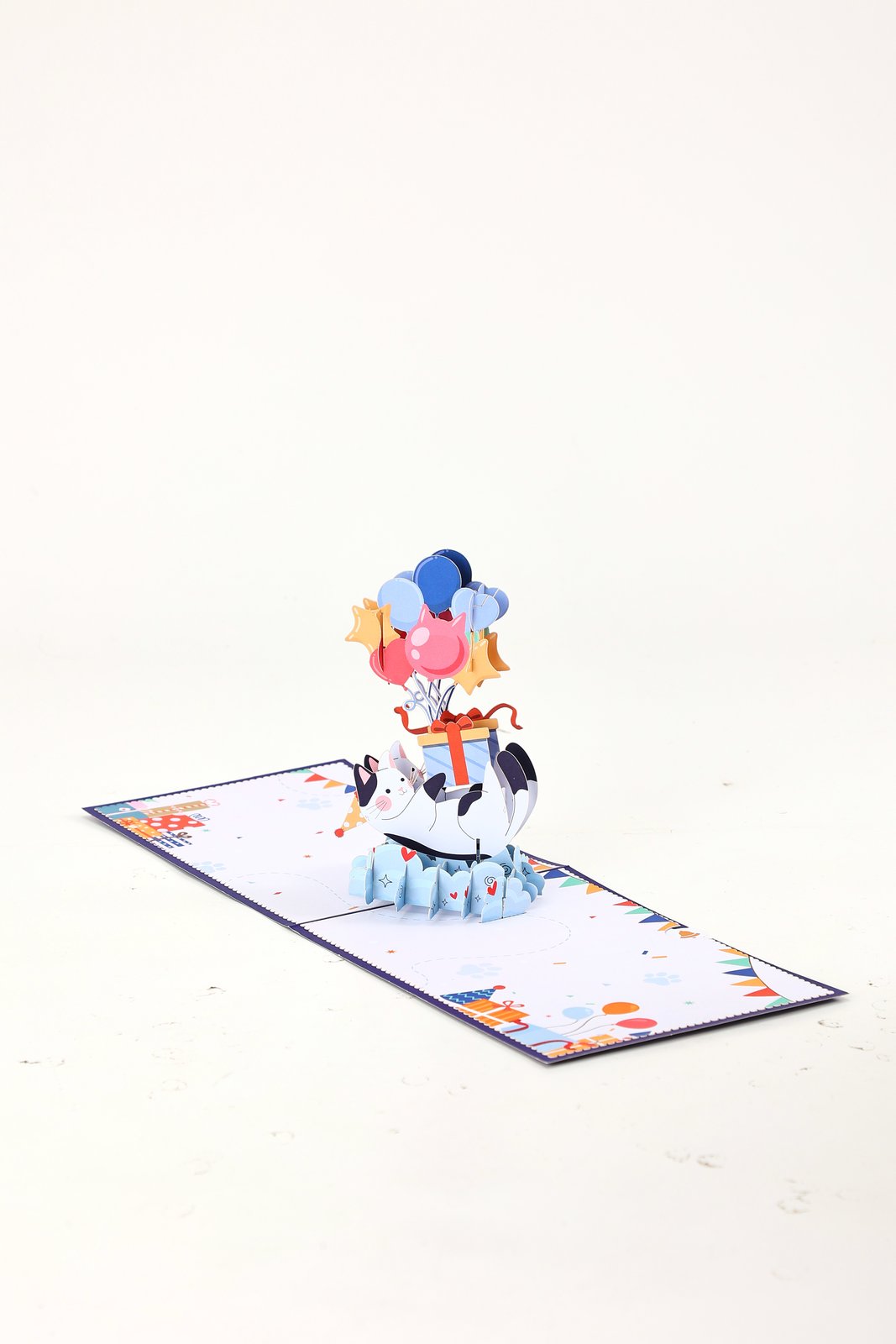Cat Birthday Gift 3D Pop Up Card