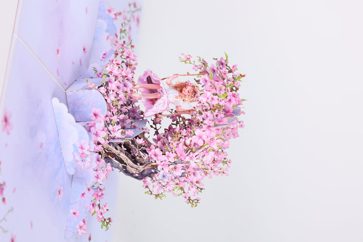 Crescent Moon Cherry Blossom 3D Pop Up Card