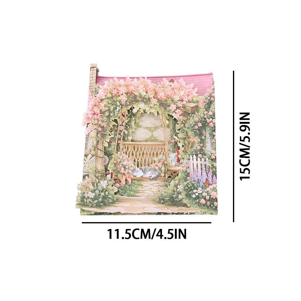 Garden Double Door 3D Pop Up Card