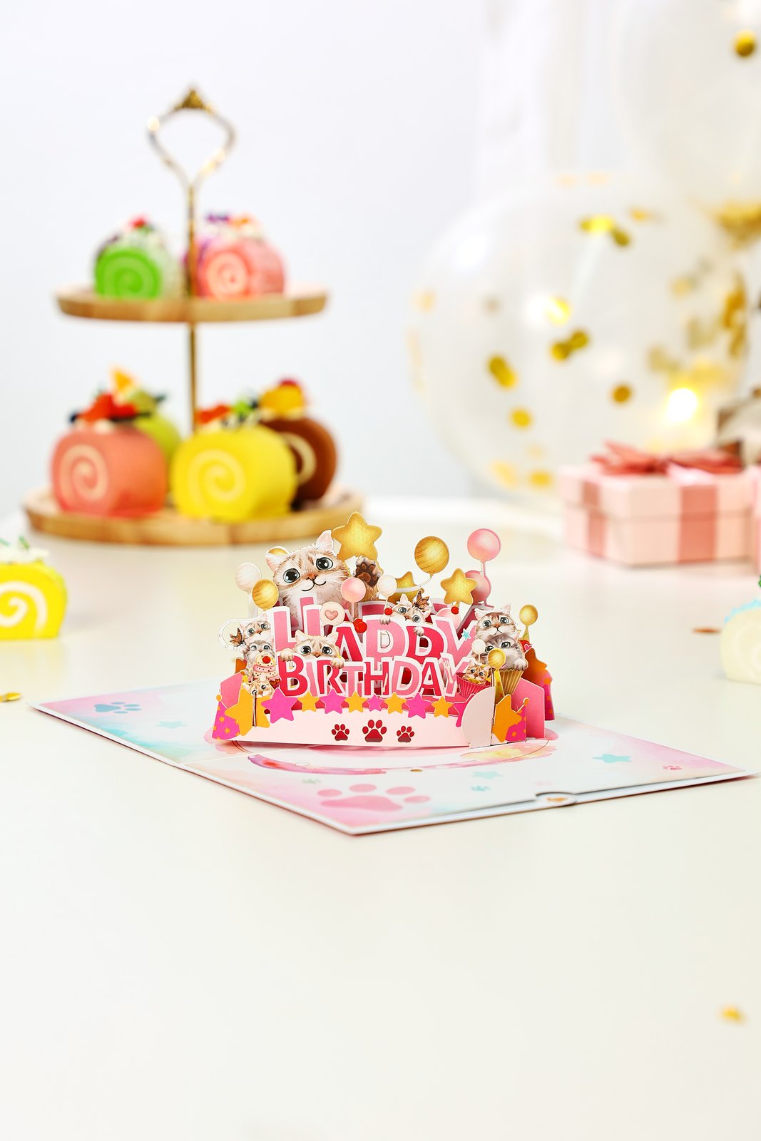 Kitten Party Birthday Greeting Card