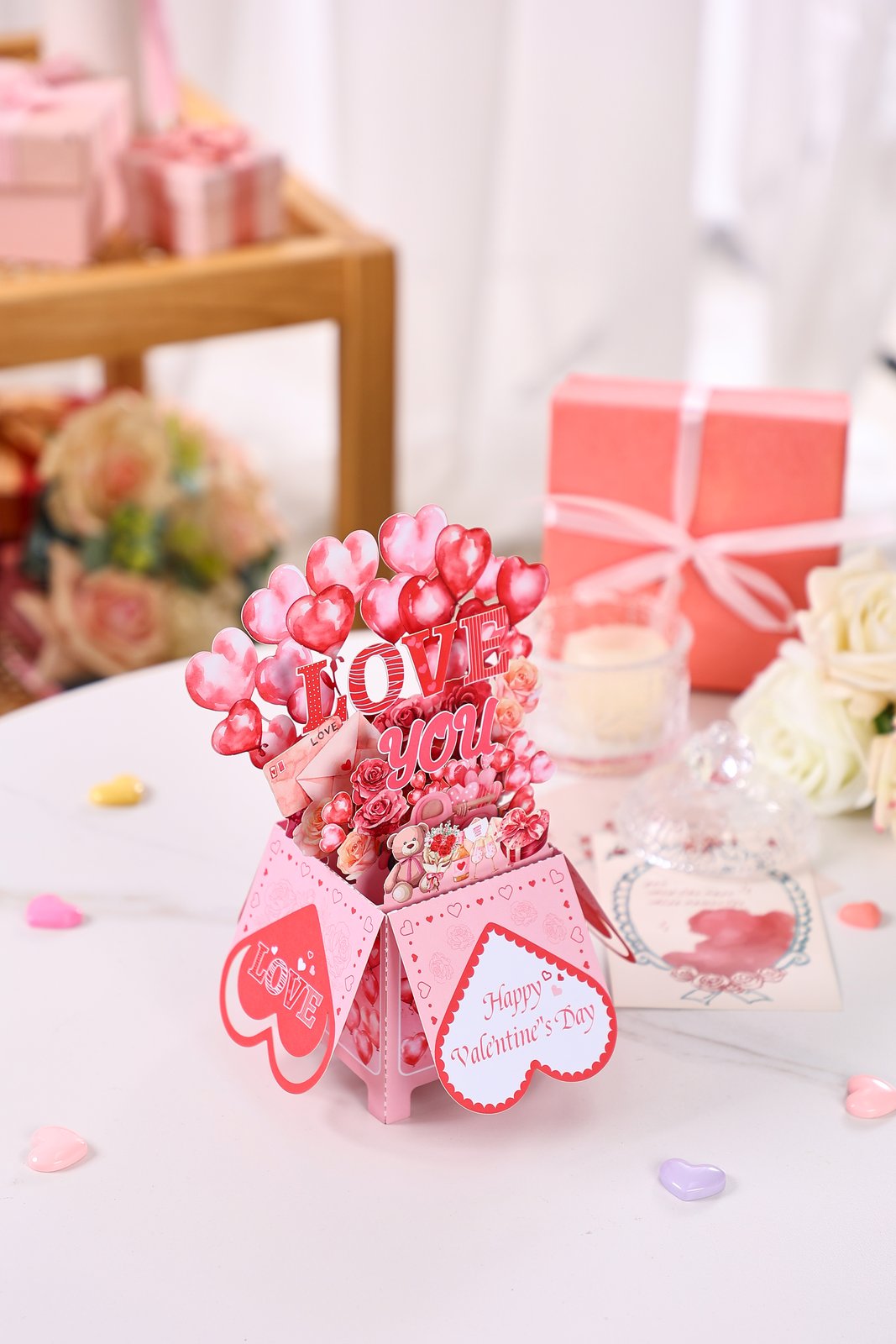 Valentine's Day Flower Box Card