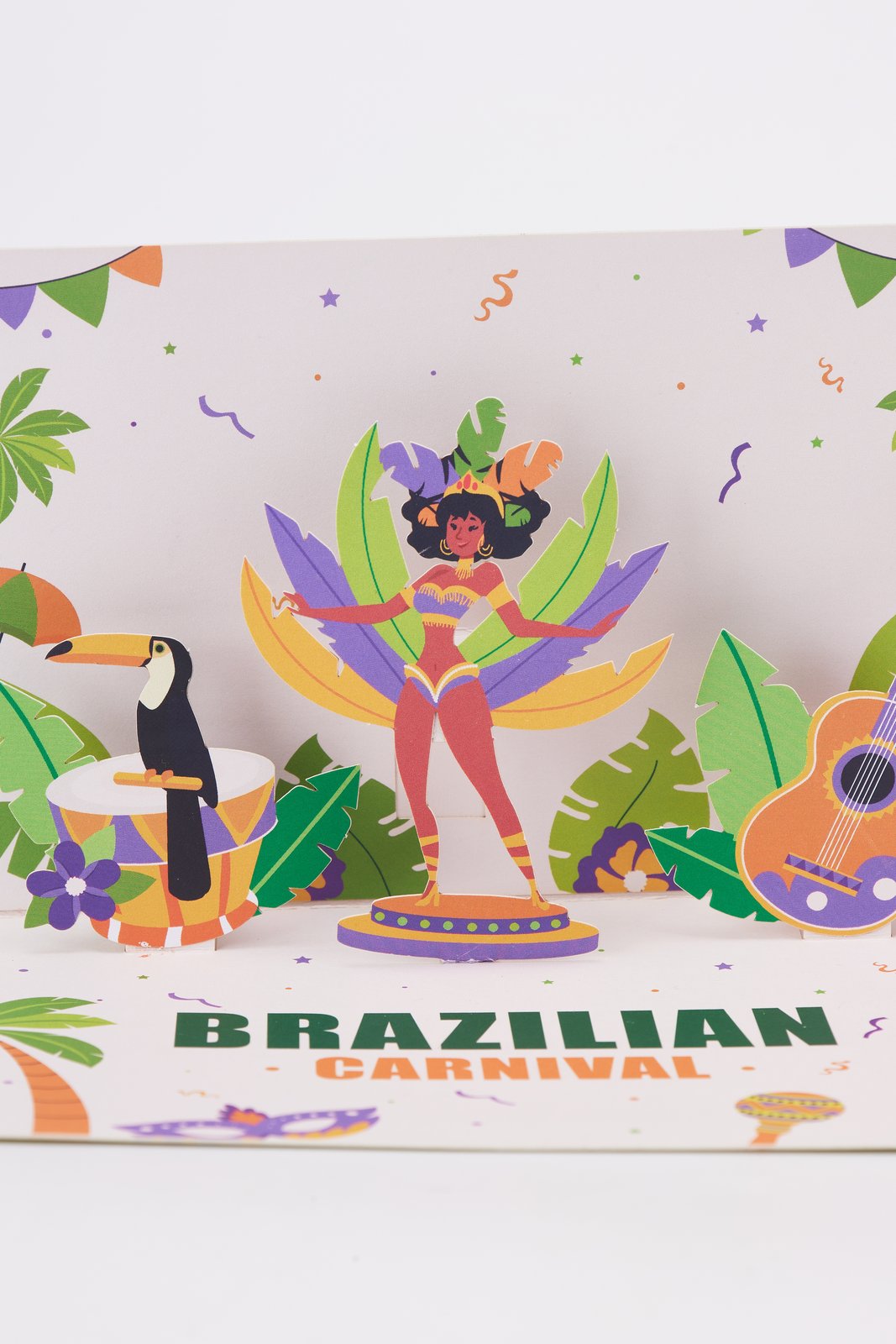 Brazil Carnival 90° 3D Pop Up Card