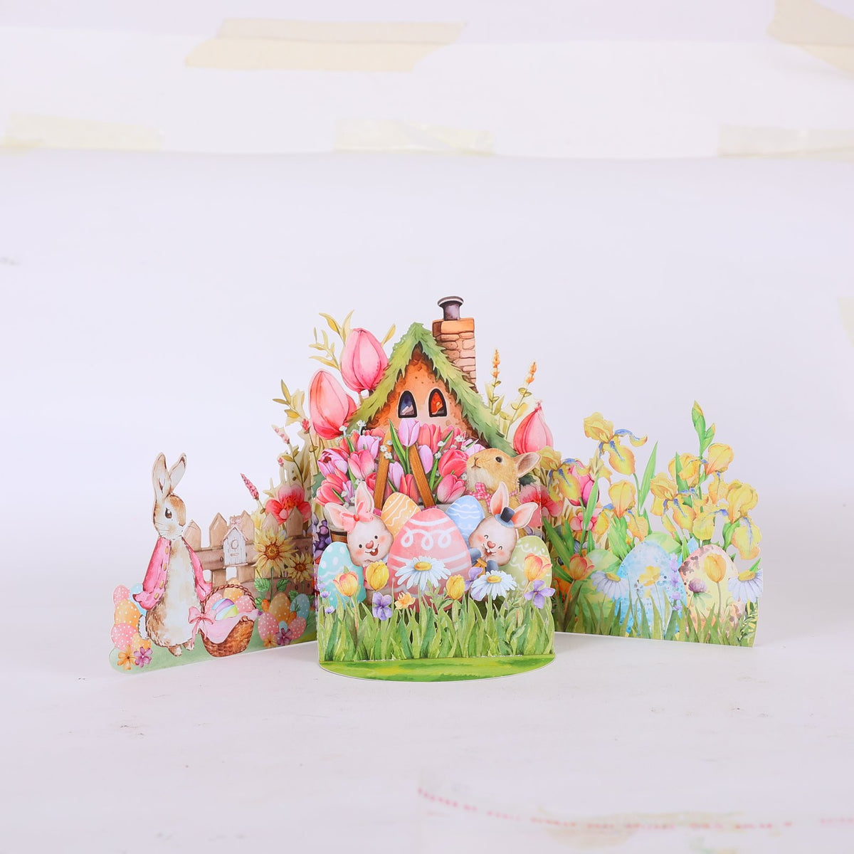 Vintage Easter Double Door 3D Pop Up Card