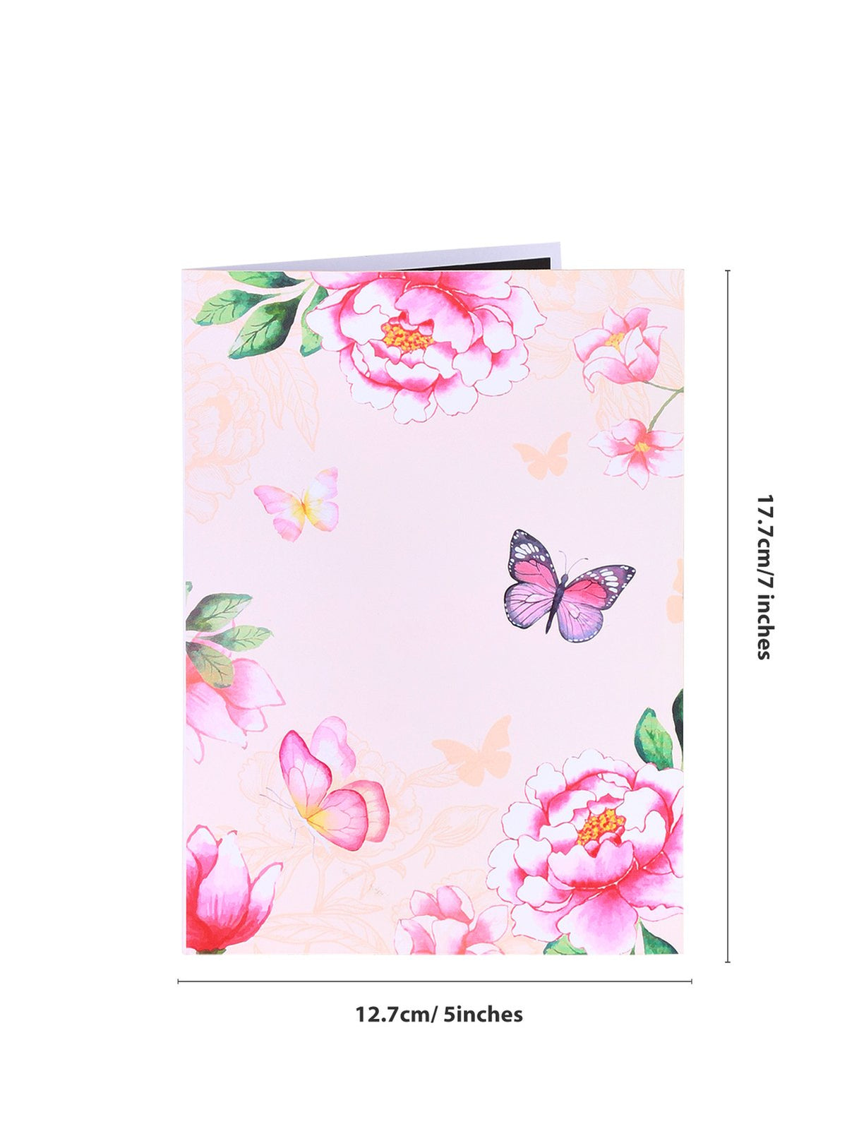 Elegant Peony Flower Floral Branch 3D Pop Up Card