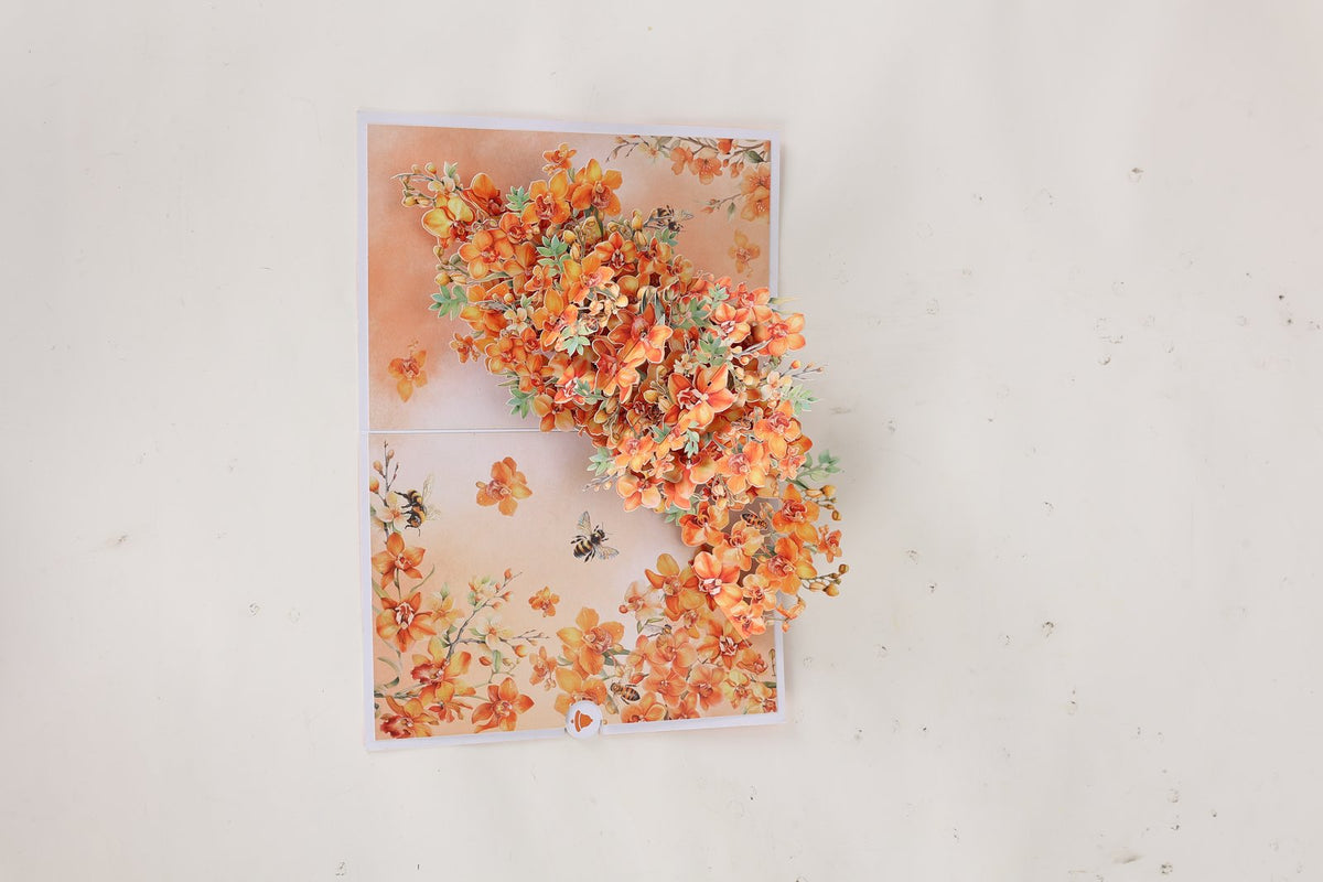 Autumn Honeycomb Thank You Greeting Card