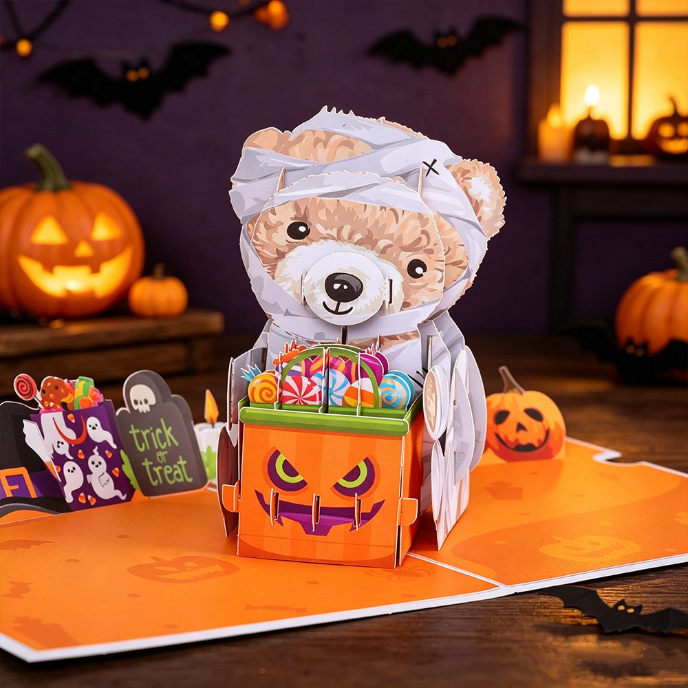 Halloween Bear 3D Pop Up Card