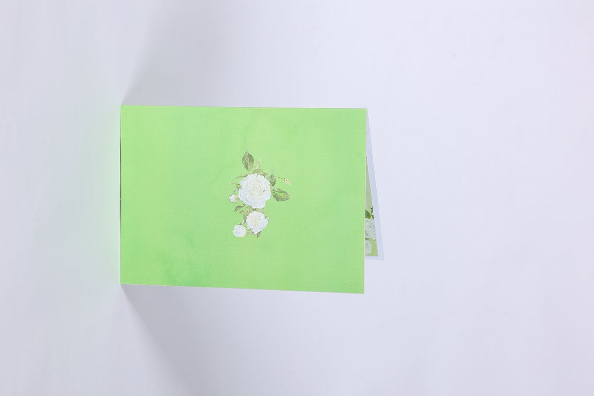 White Rose 3D Pop Up Card