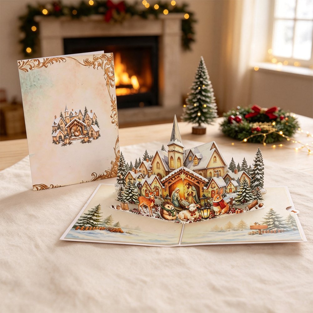 Nativity House Greeting Card