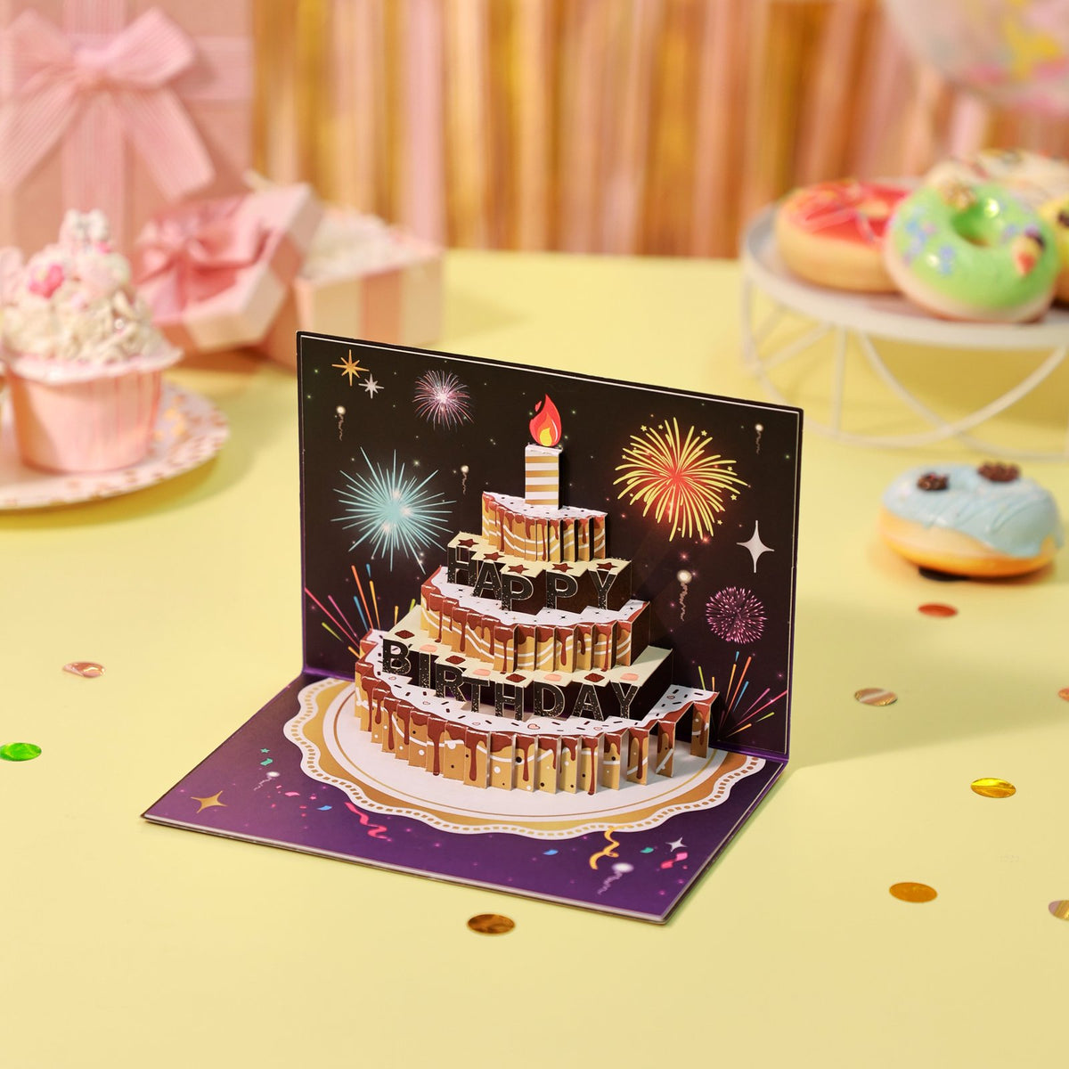 Fireworks LED Lights & Music Birthday Greeting Card