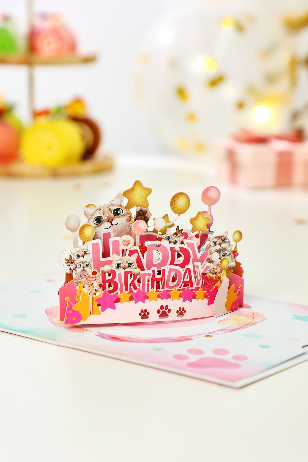 Kitten Party Birthday Greeting Card