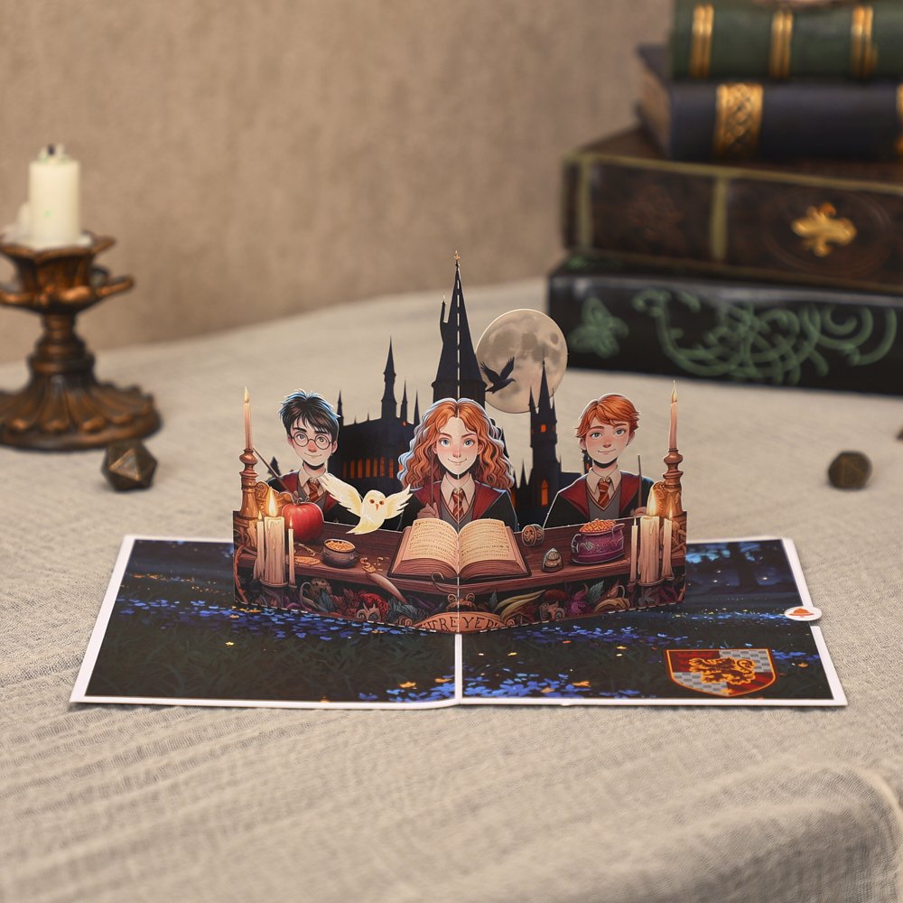Magic Castle Moonlit Night Greeting Card
