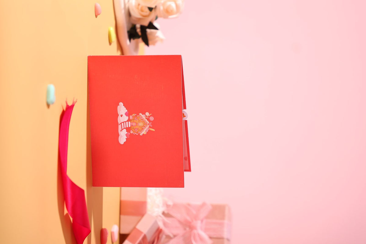 Valentine's Day Candy Flying House 3D Pop Up Card