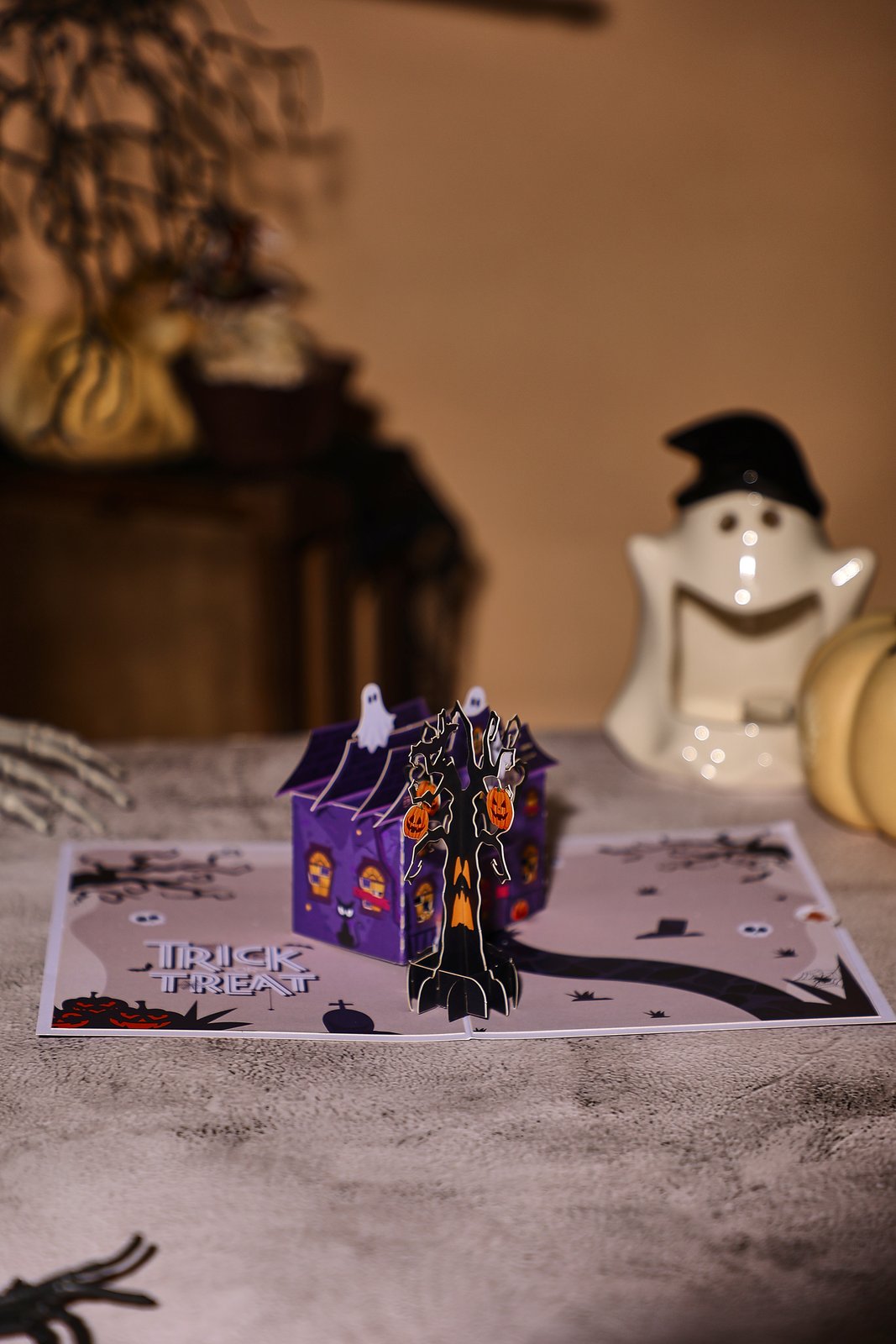 Halloween Haunted House Greeting Card
