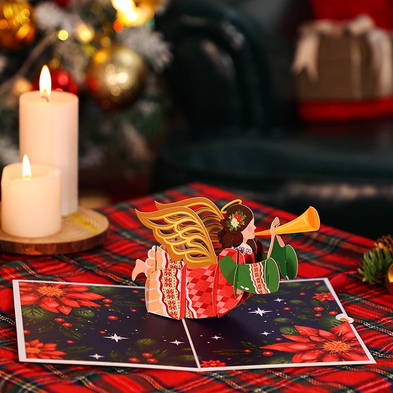 Holy Christmas Angel 3D Pop Up Card