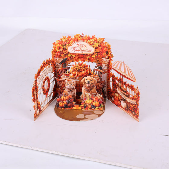 Thanksgiving Double Door 3D Pop Up Card