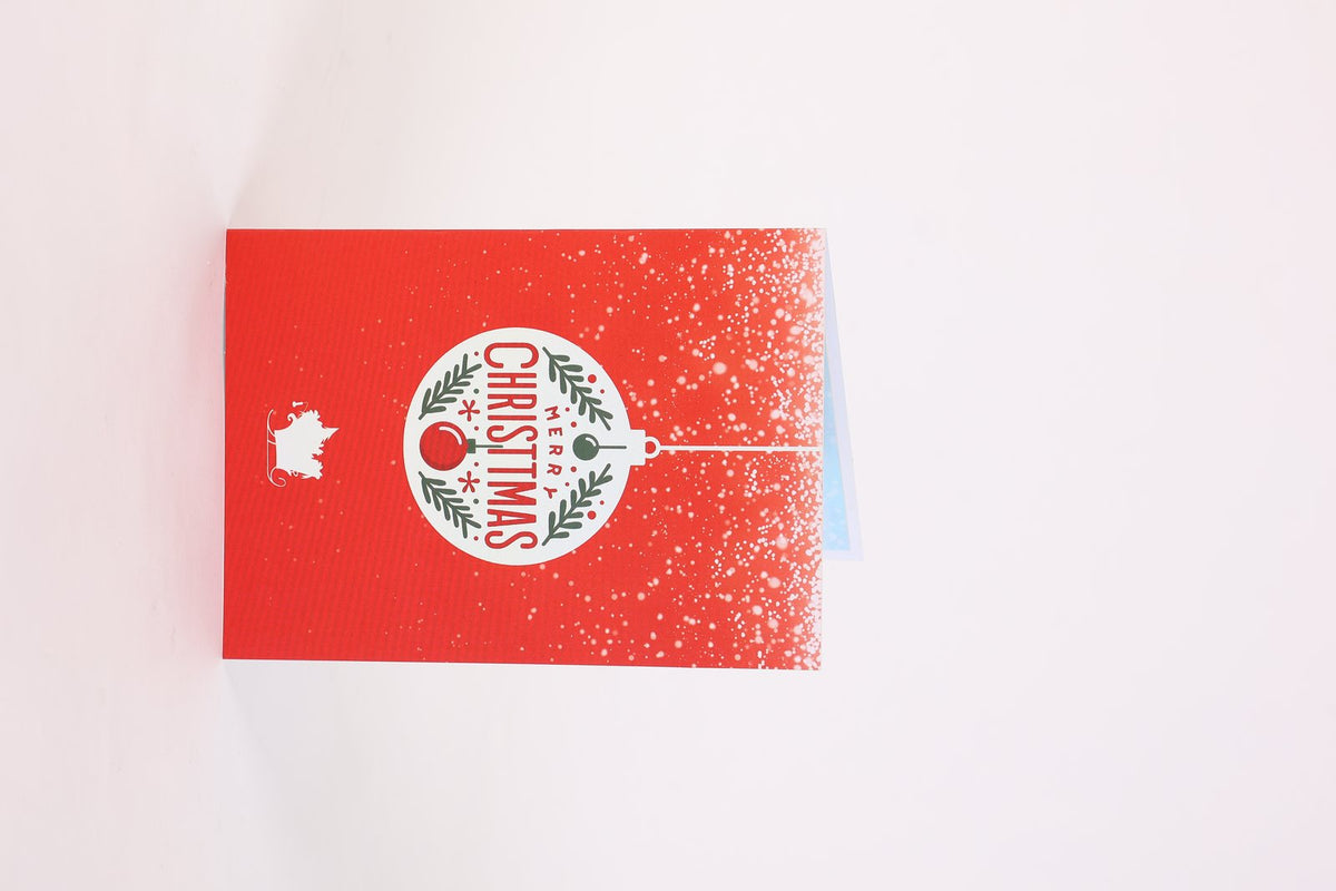 Christmas Ornaments Flip Pop Up Card