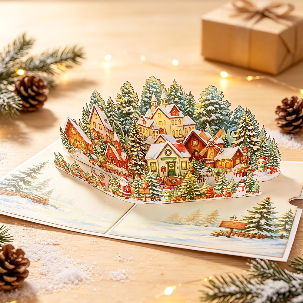 Christmas Tree House Greeting Card