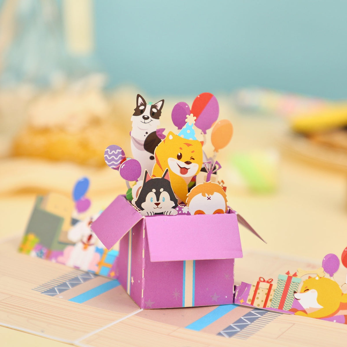 Dog Celebration Birthday Greeting Card