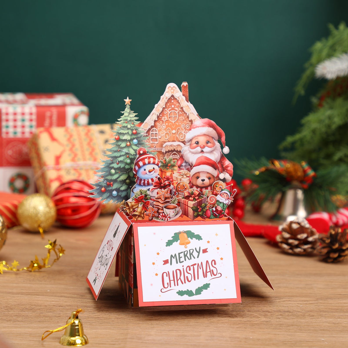 Christmas Party Flower Box Card