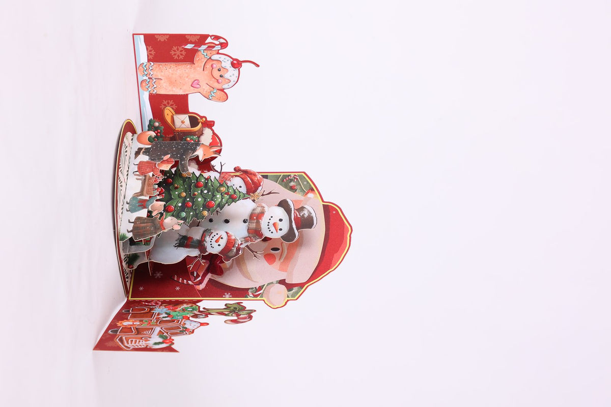 Christmas Snowman Family 3D Pop Up Card