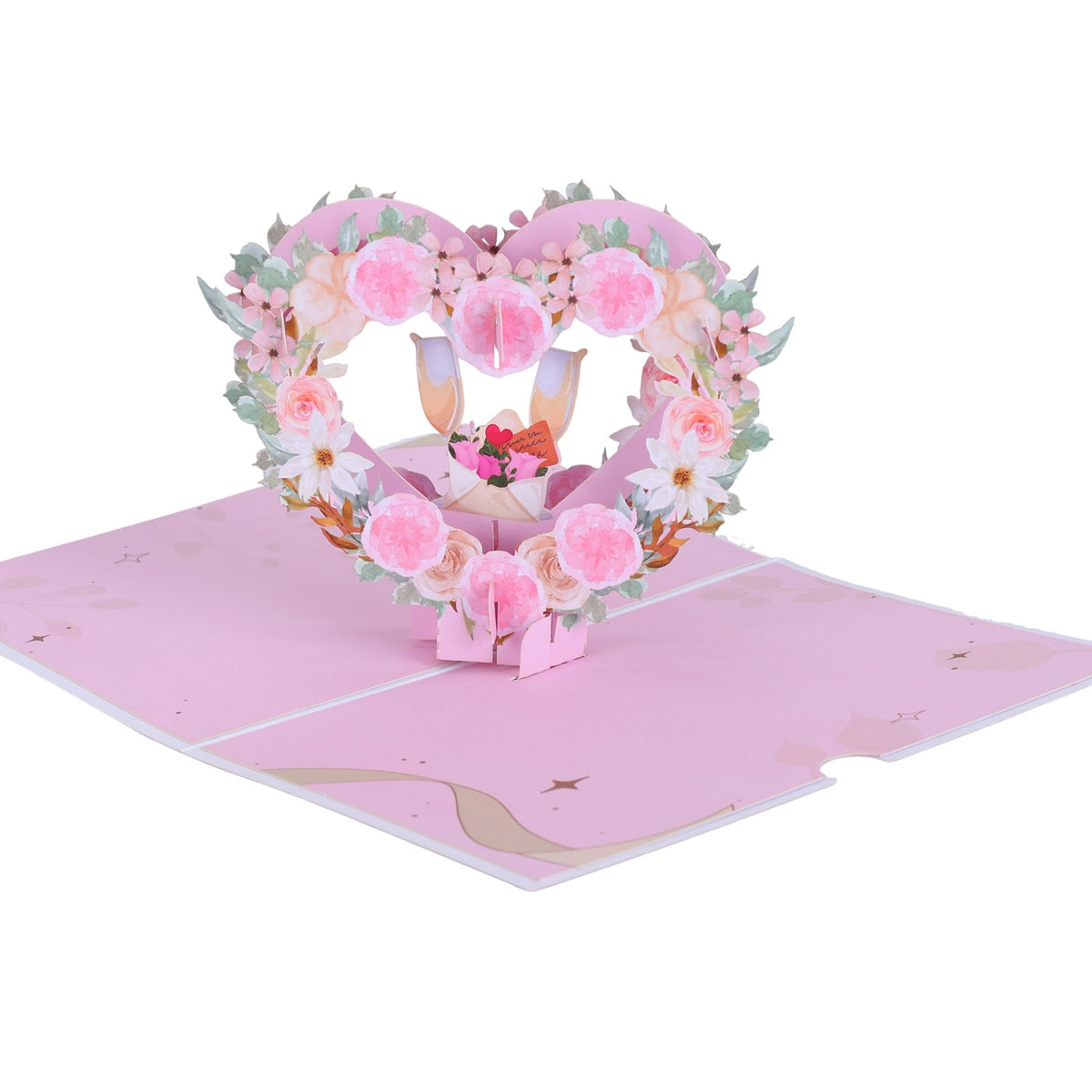 Heart Wedding 3D Pop Up Card