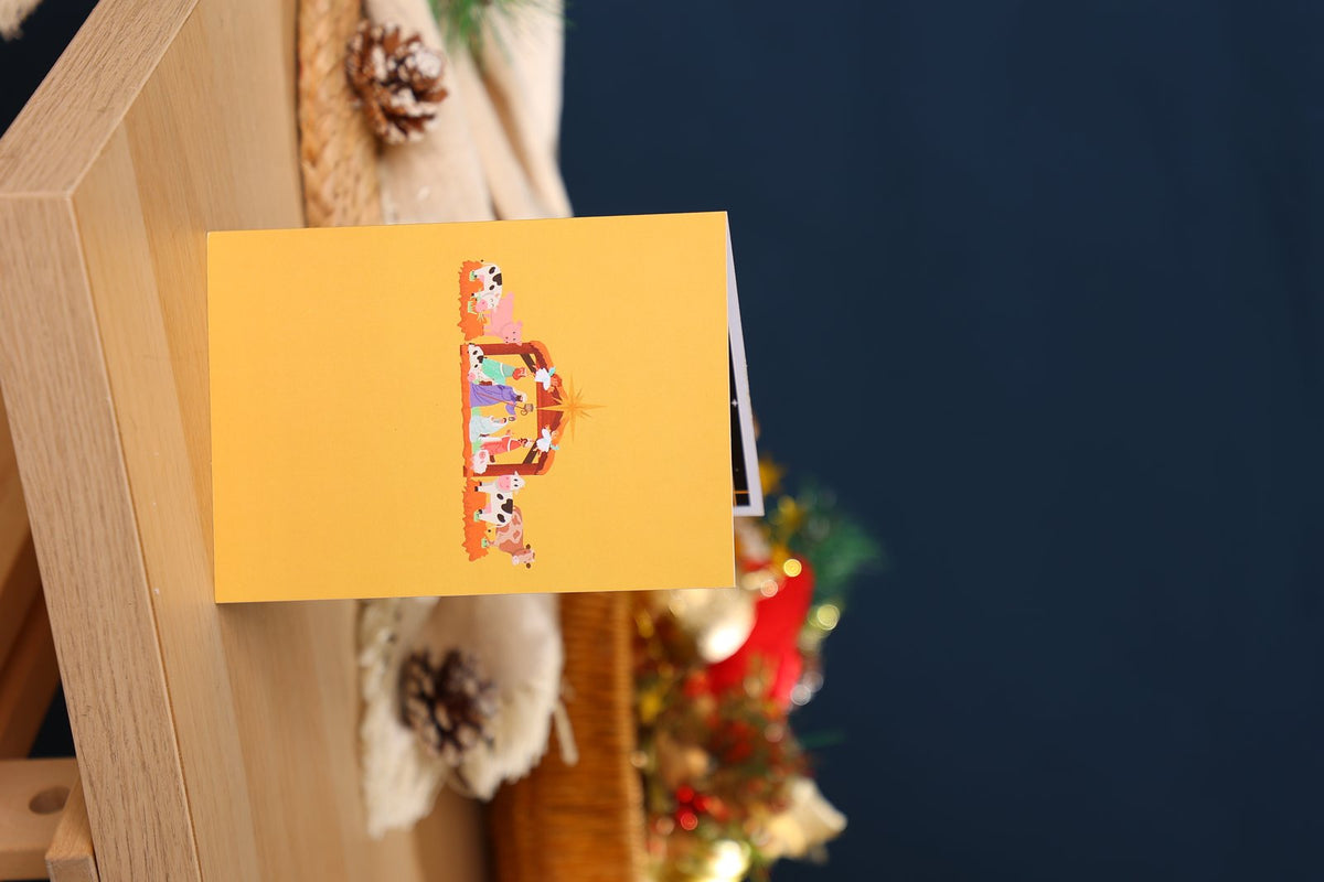 Nativity Manger Flip Pop Up Card