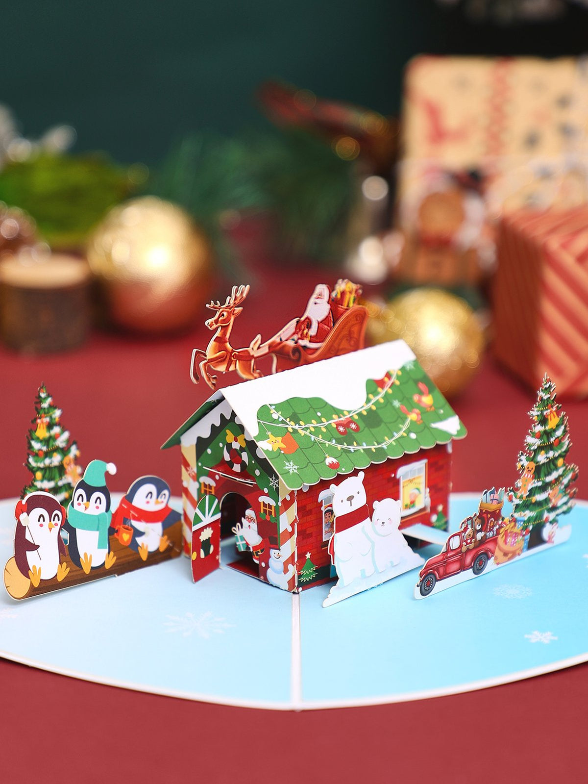 Christmas Top Hat Flip Pop Up Card