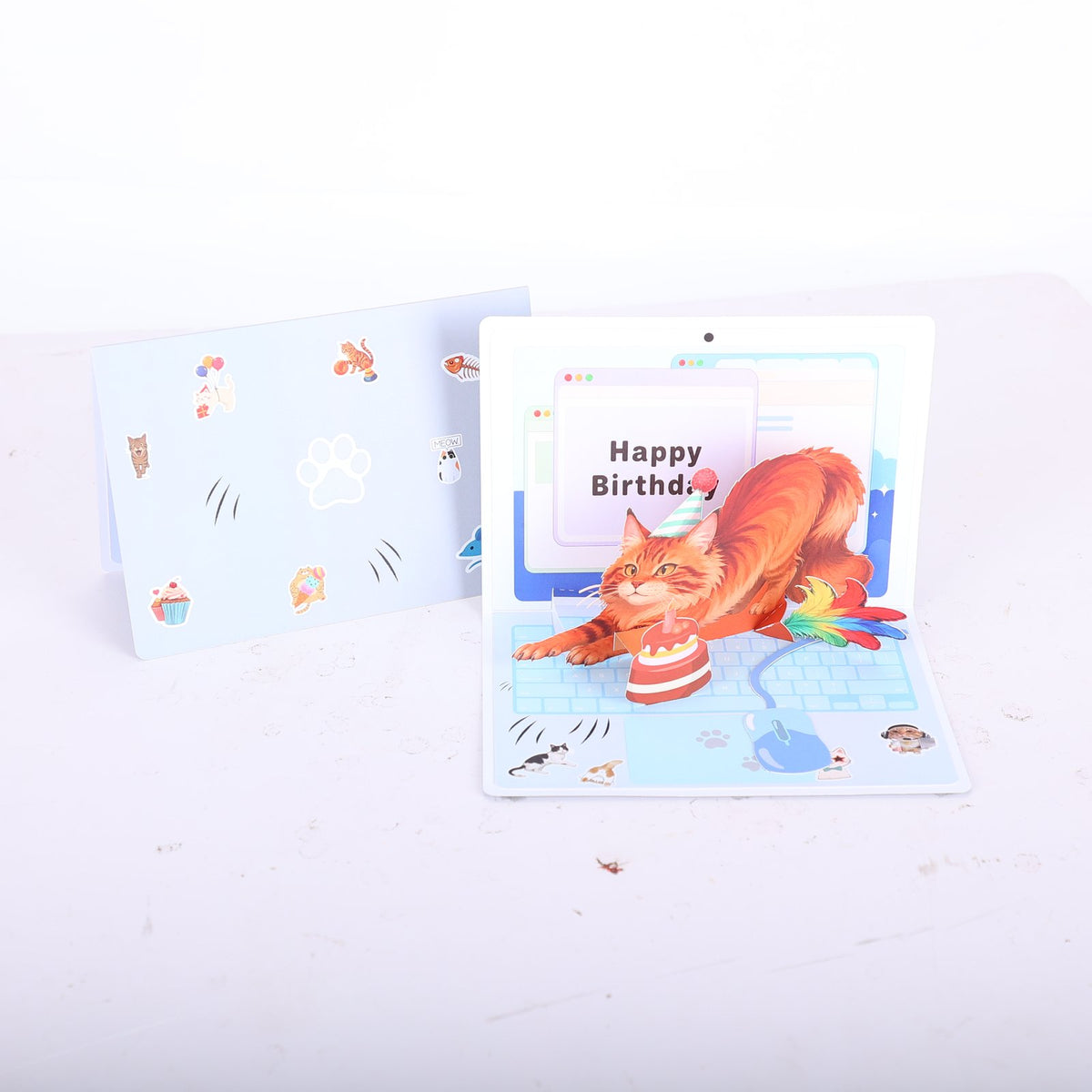 Cat Birthday 3D Pop Up Card