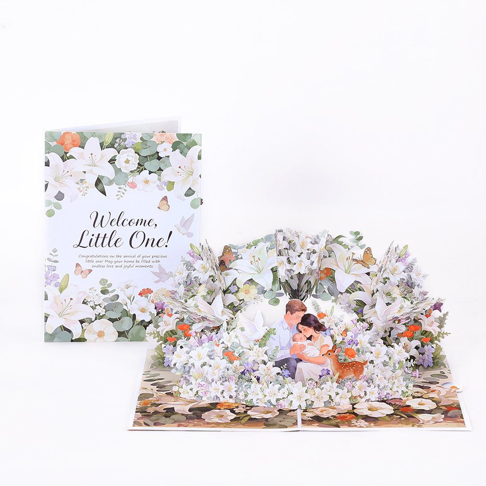 New Baby Welcome Flip Pop Up Card