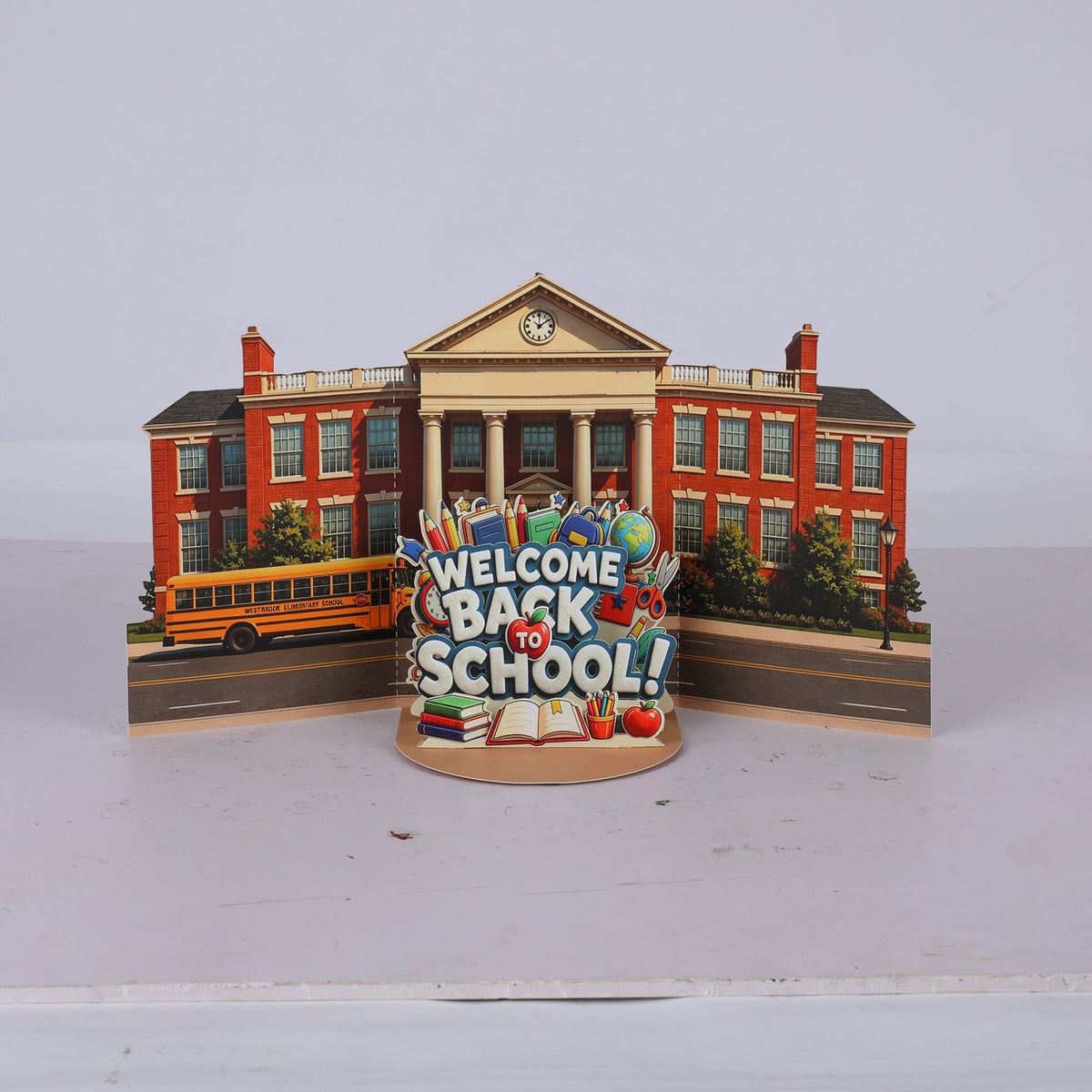 Back To School Double Door 3D Pop Up Card