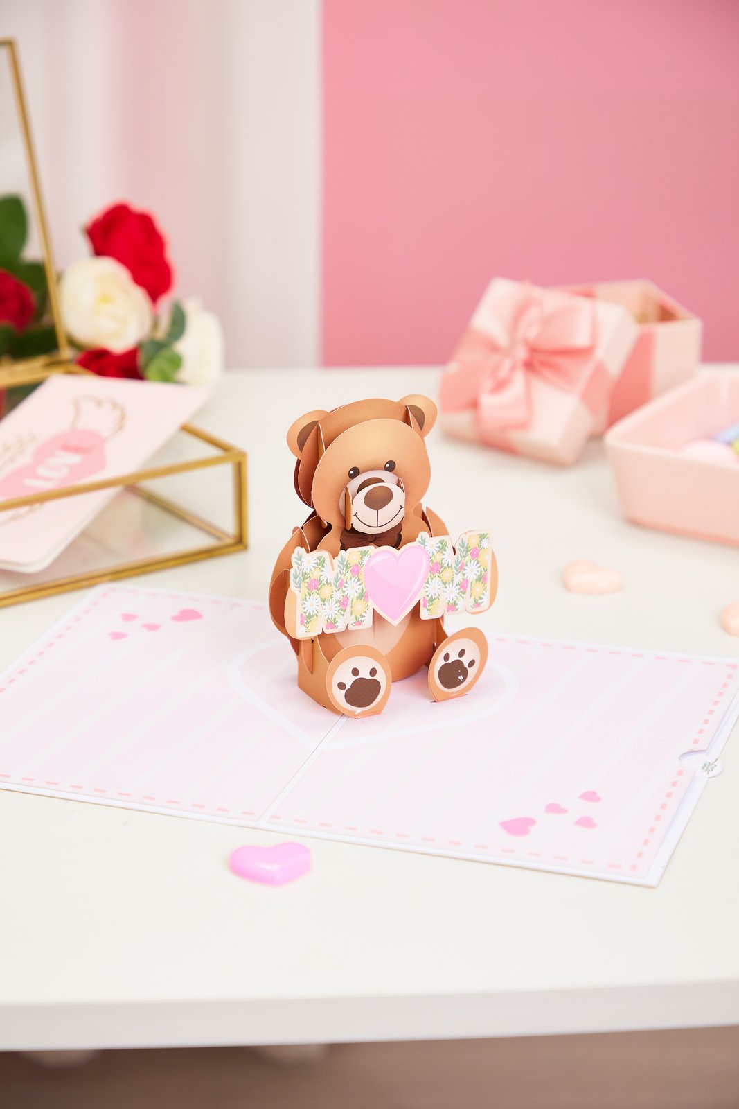Mother's Day Love Bear 3D Pop Up Card