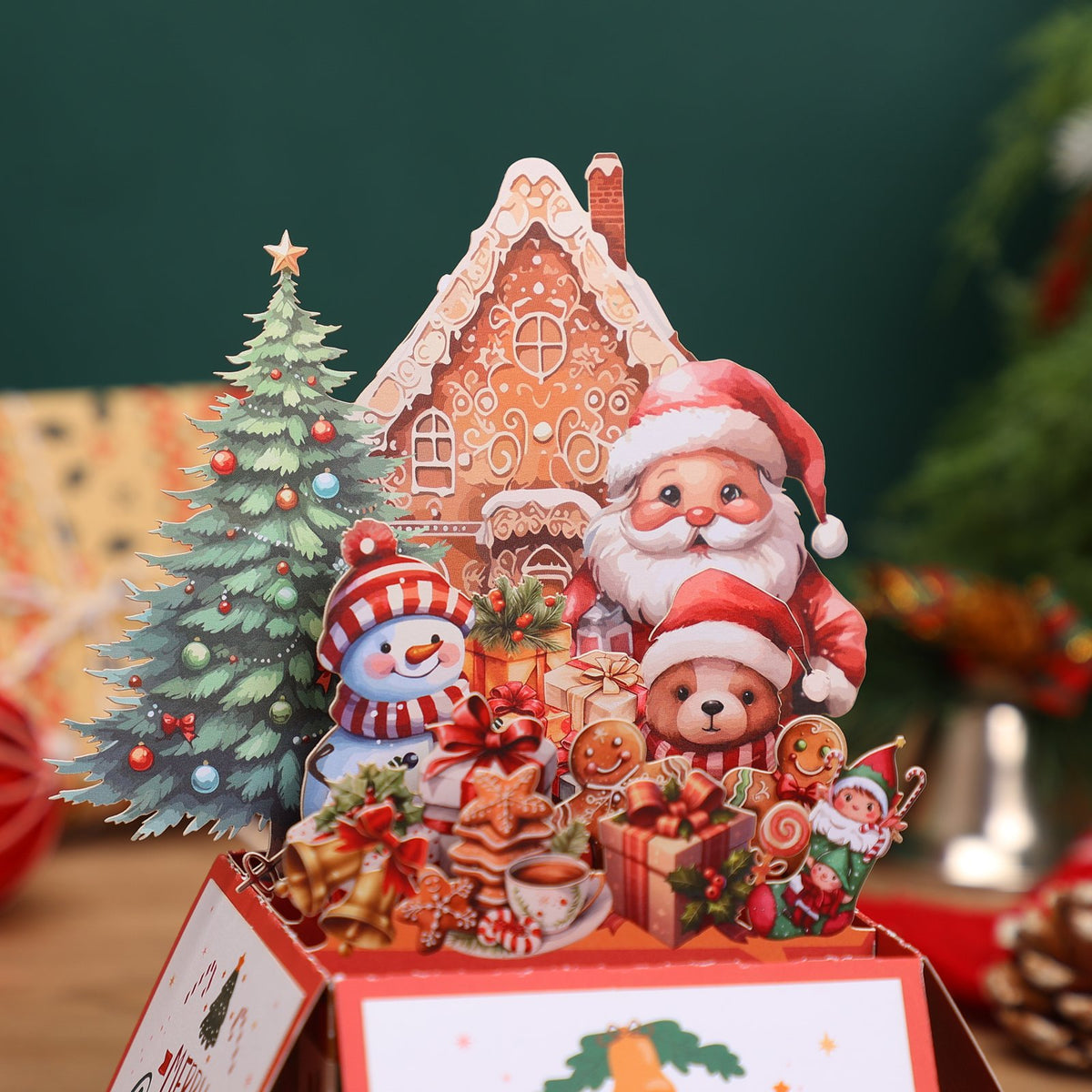 Christmas Party Flower Box Card