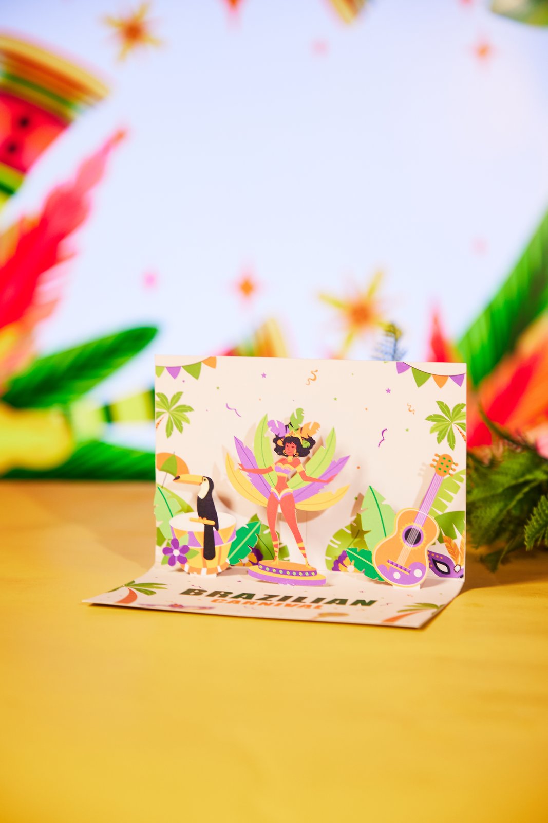 Brazil Carnival 90° 3D Pop Up Card