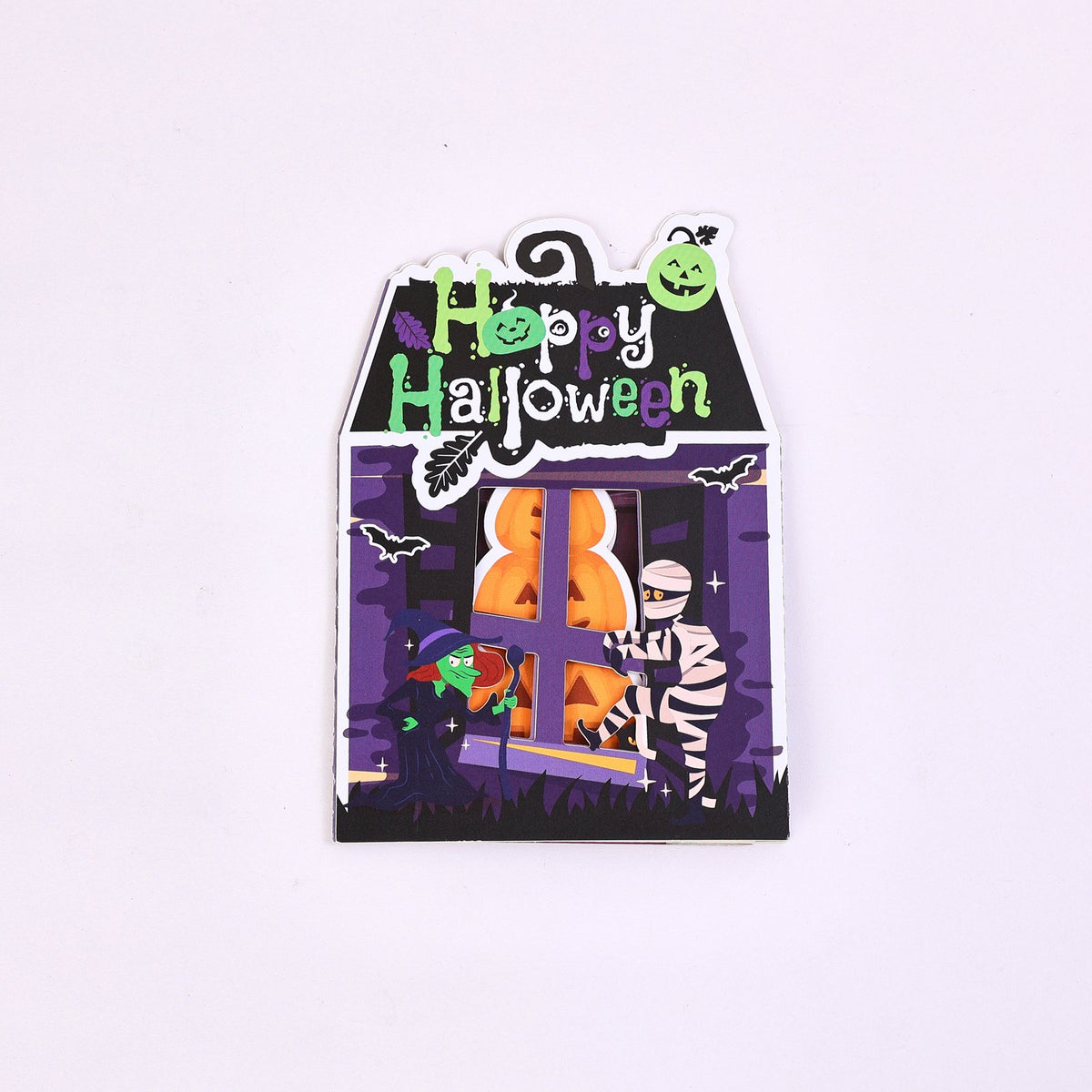 Halloween Pumpkin Open Door Card
