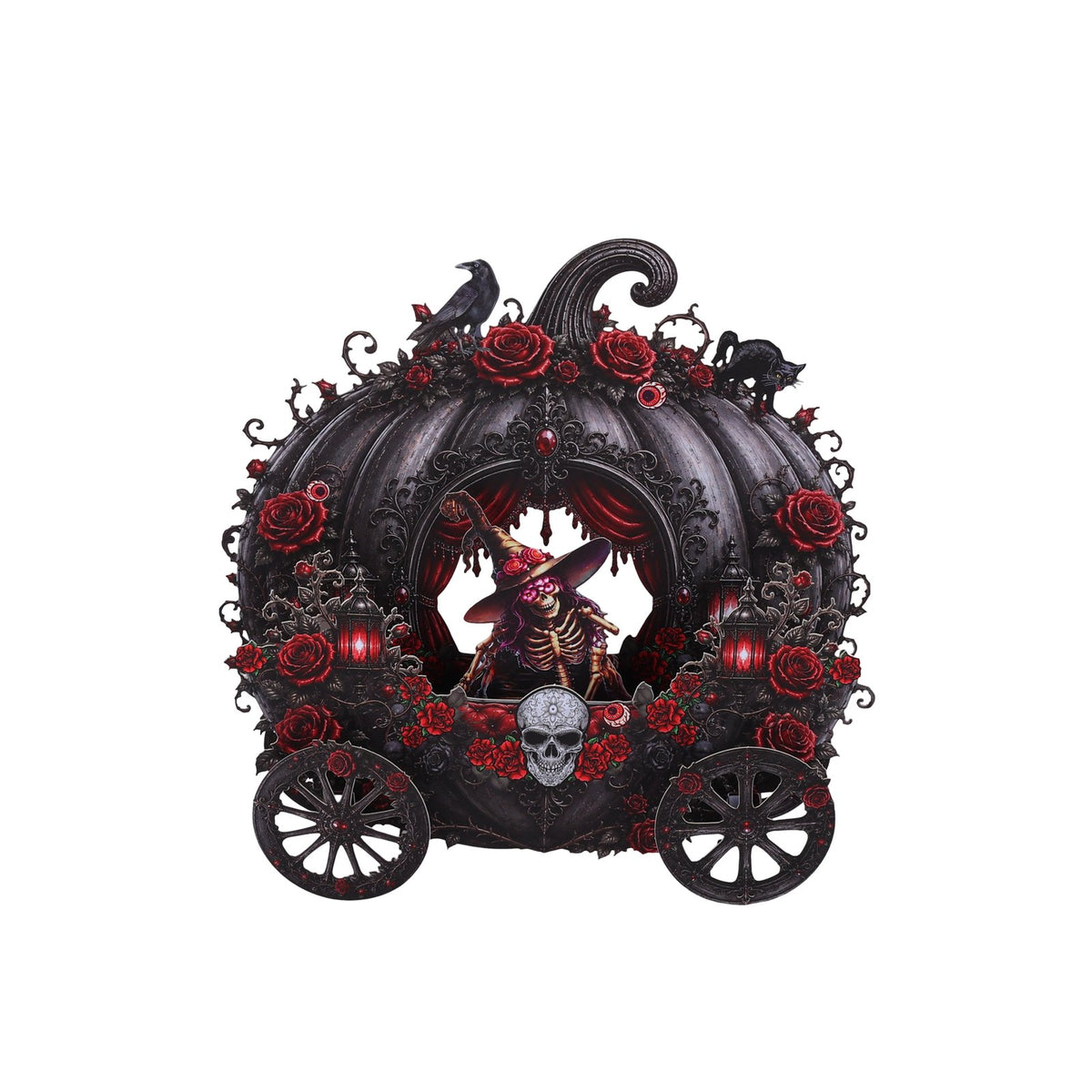 Halloween Horse Carriage Greeting Card
