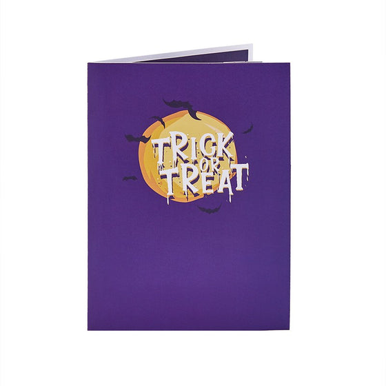 Halloween Cat & Bat Cart Pop Up Card