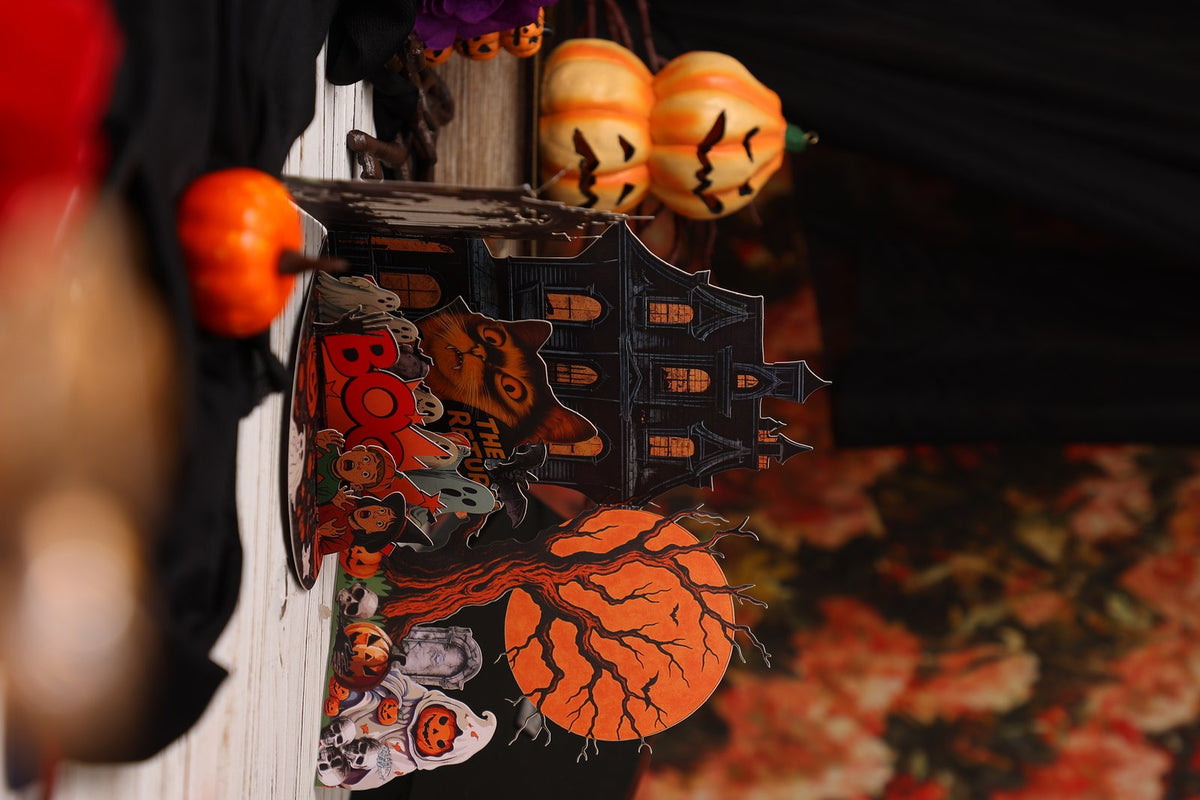 Halloween Haunted House Moonlit Night 3D Pop Up Card