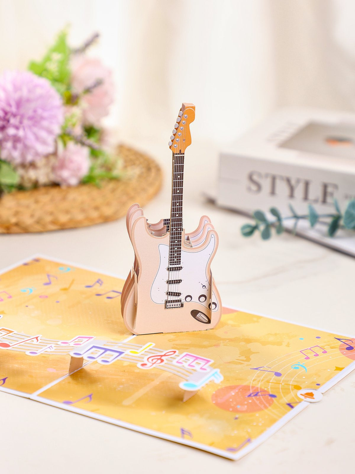 Electric Guitar Flip Pop Up Card