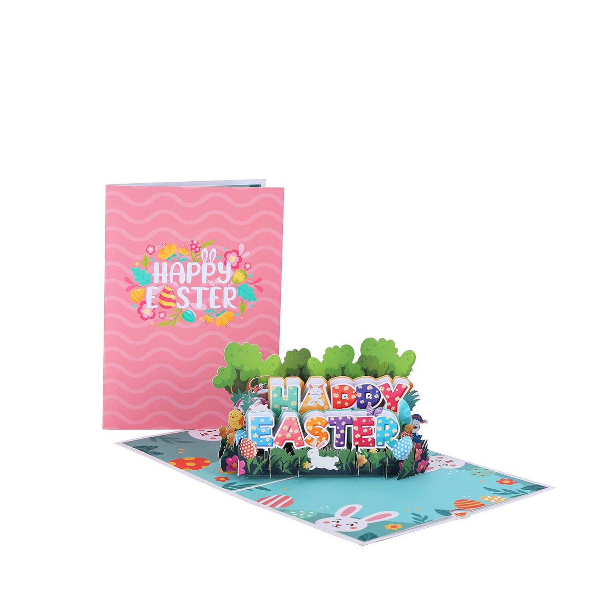 Easter Pink Flip Pop Up Card