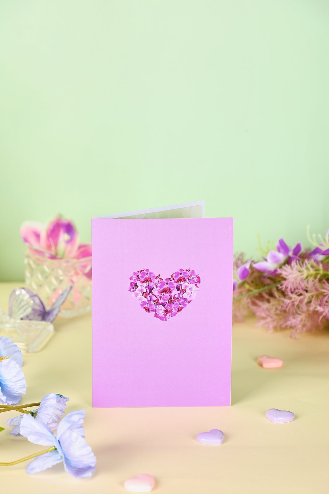 Orchid Heart Greeting Card