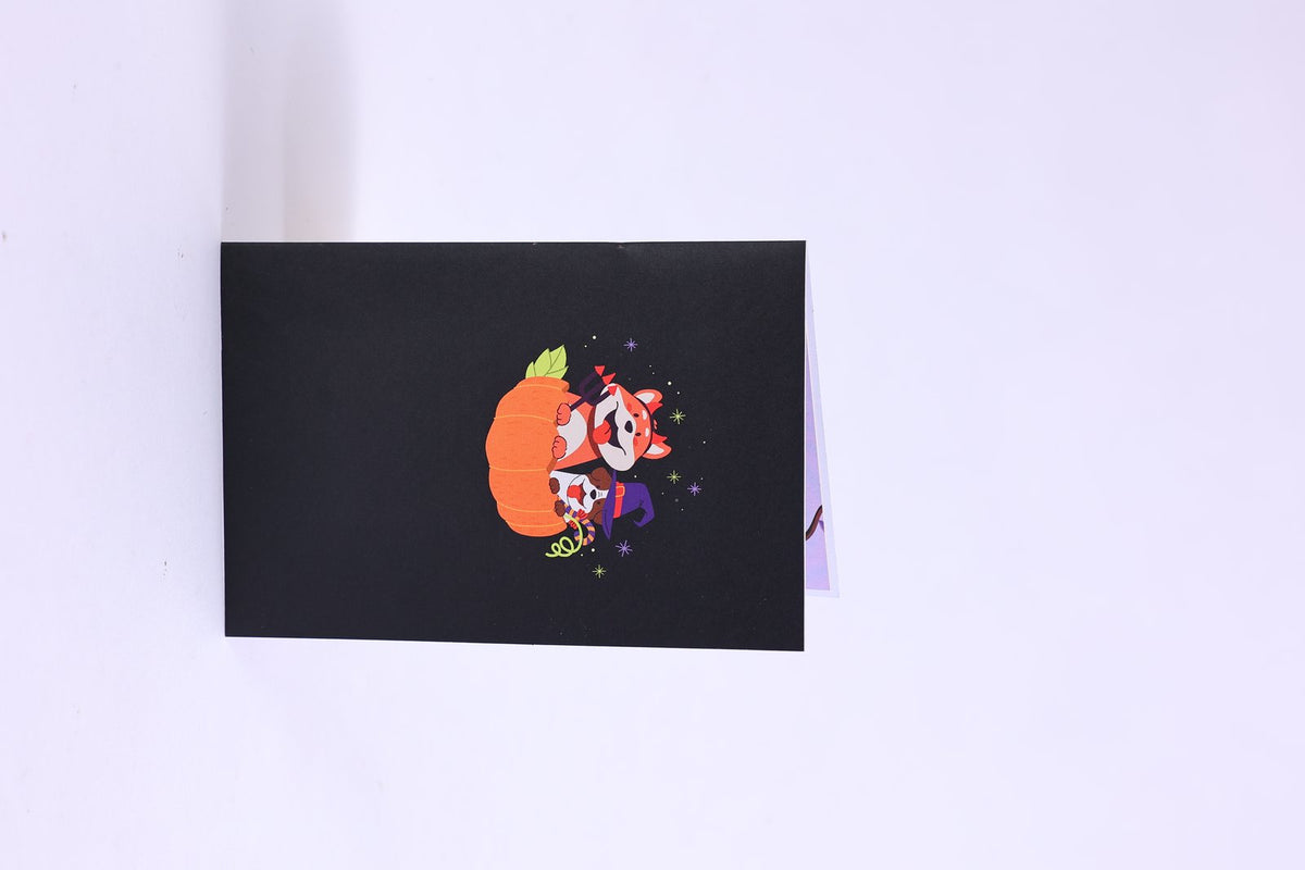 Puppy Halloween Box 3D Pop Up Card