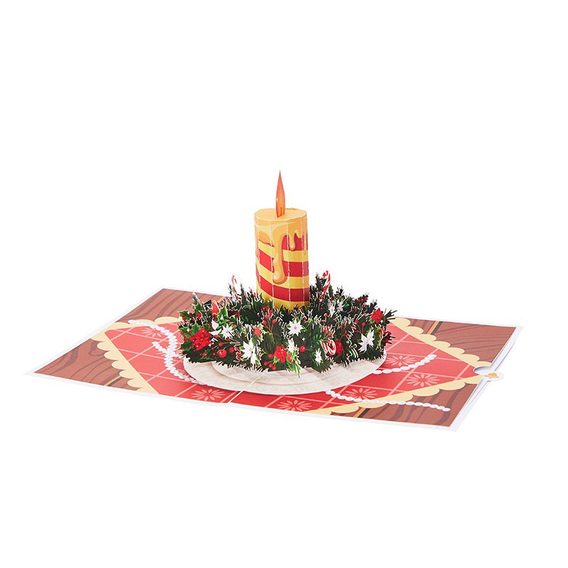 Christmas Candle 3D Pop Up Card