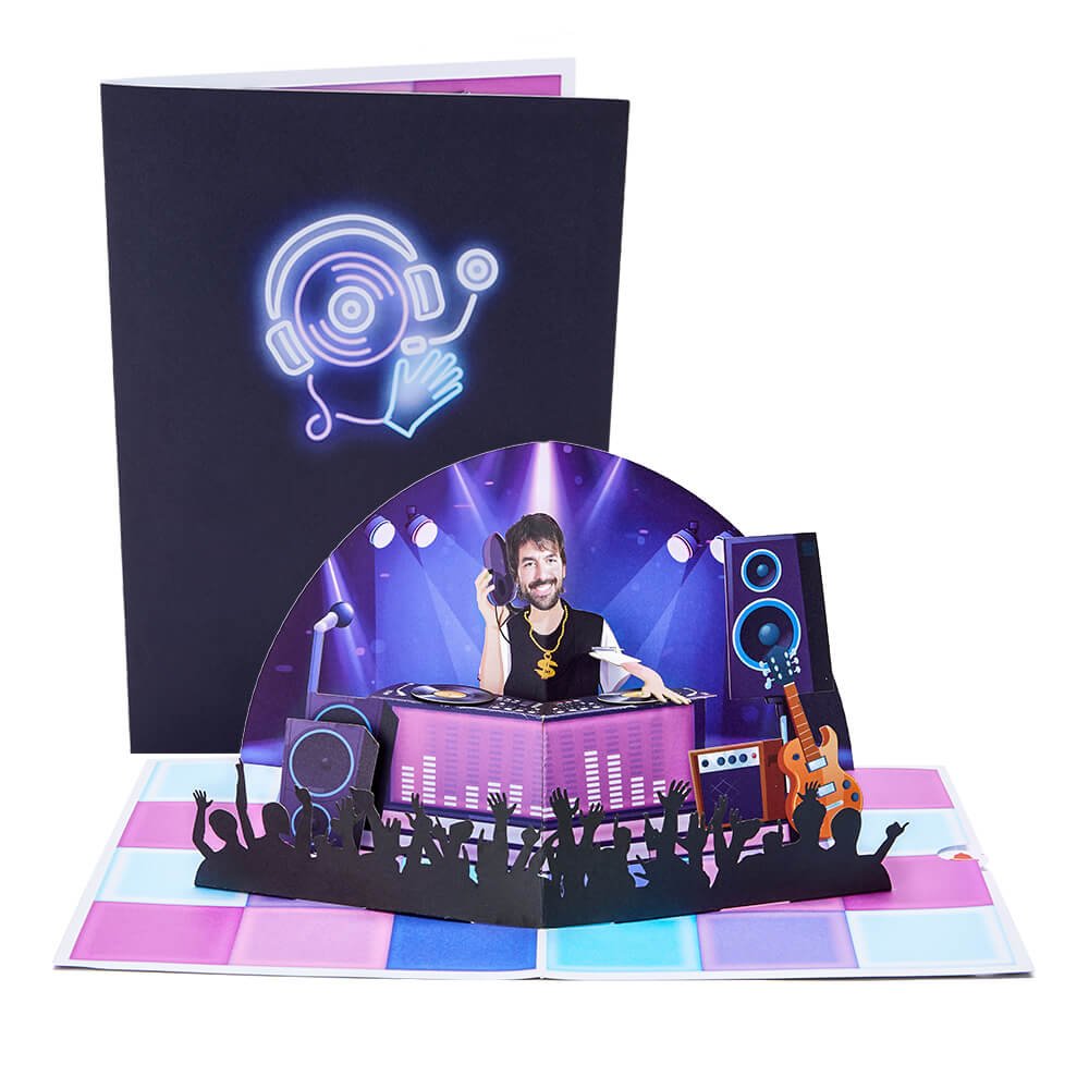 Hip Hop DJ Personalized 3D Pop Up Card