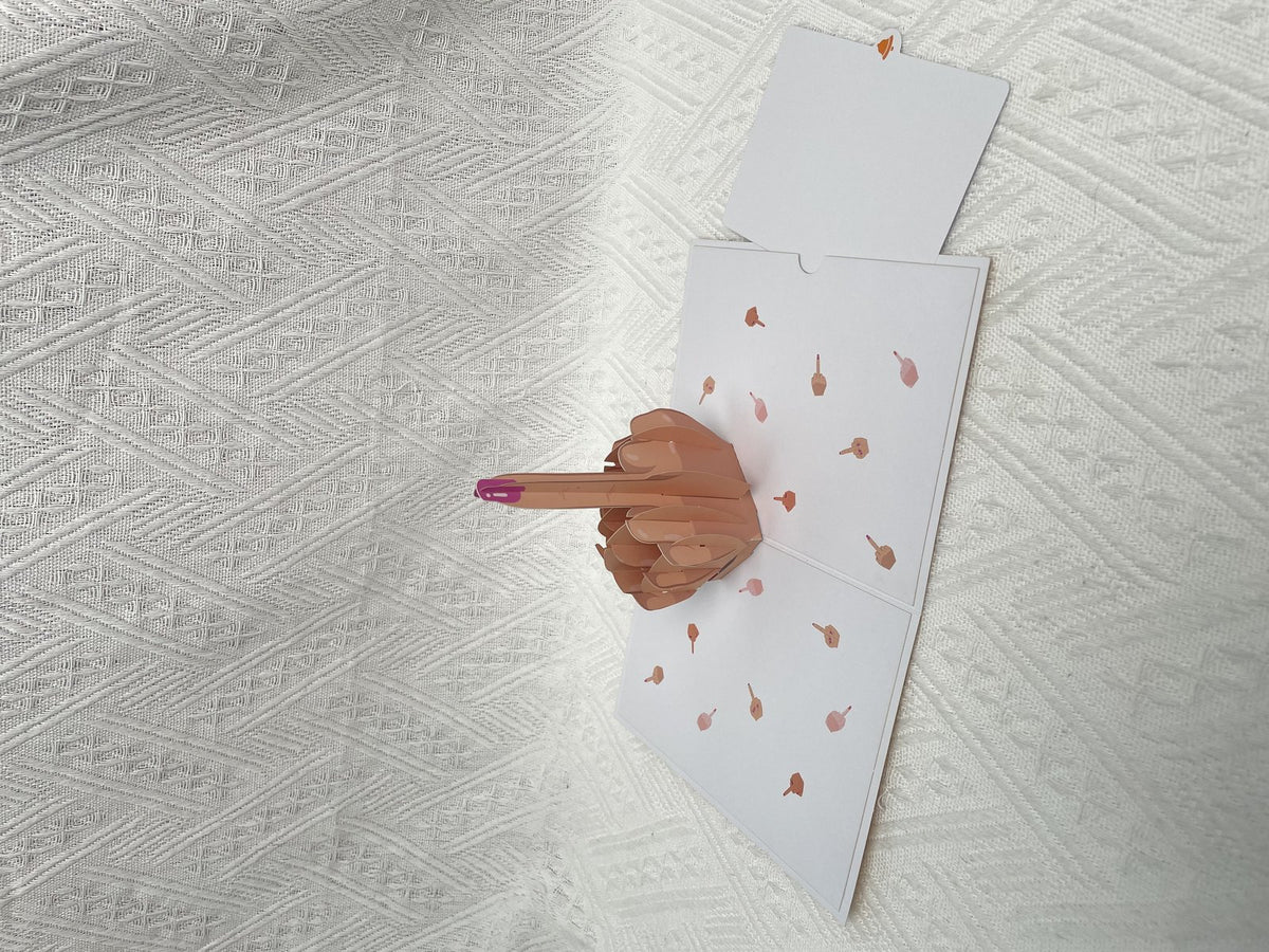Middle Finger 3D Pop Up Card