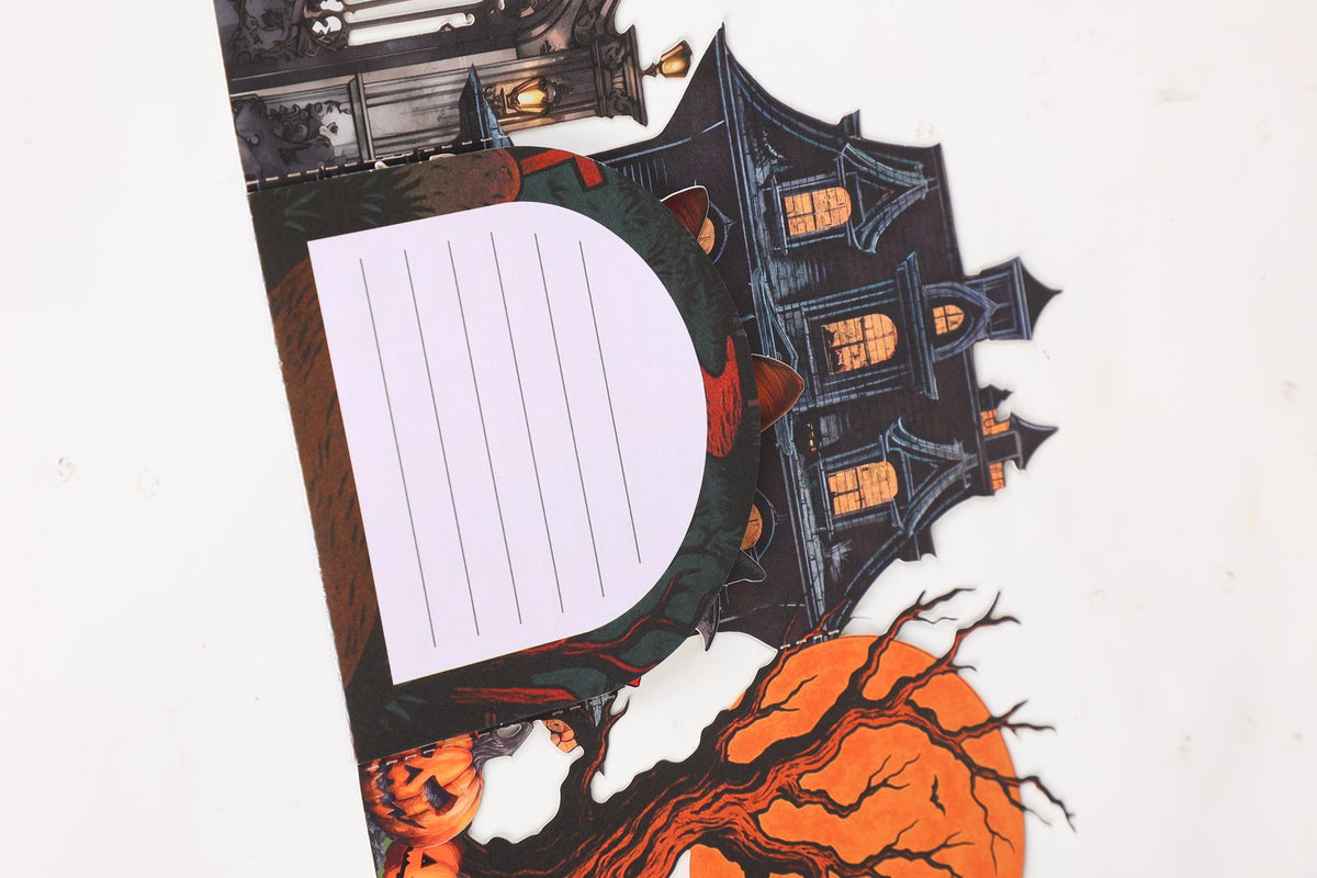 Halloween Haunted House Moonlit Night 3D Pop Up Card