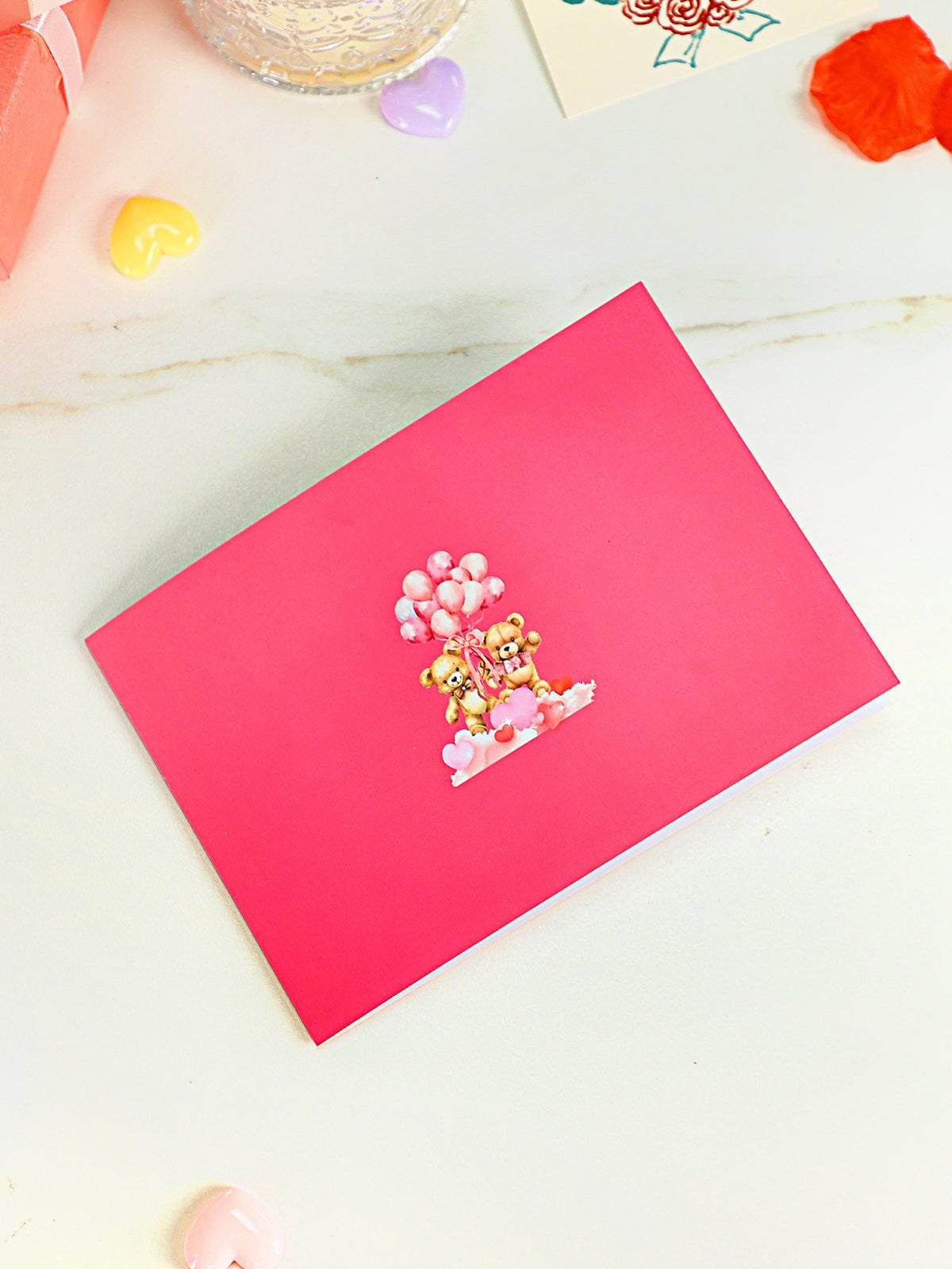 Couple Bear Balloon Greeting Card